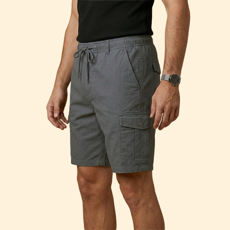 Men’s Functional Cargo Shorts with Drawstring Closure