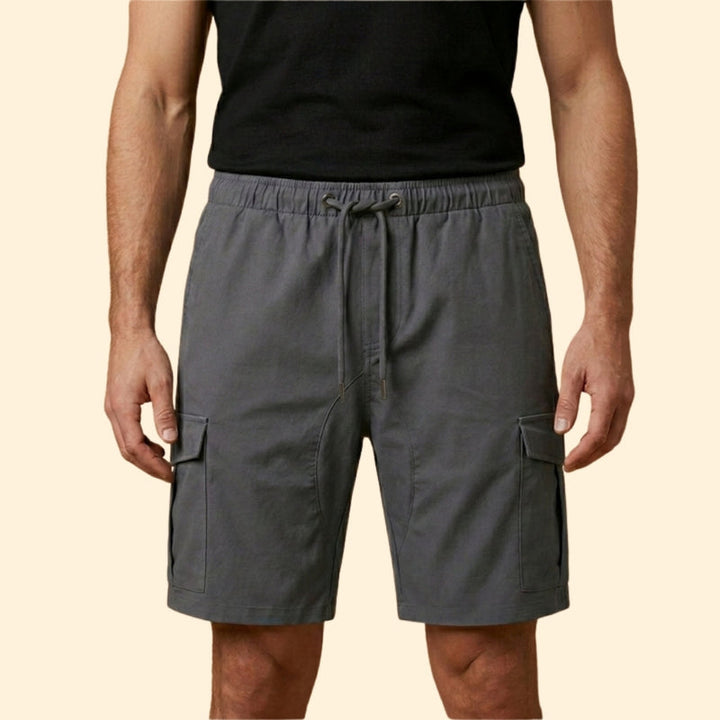 Men’s Functional Cargo Shorts with Drawstring Closure