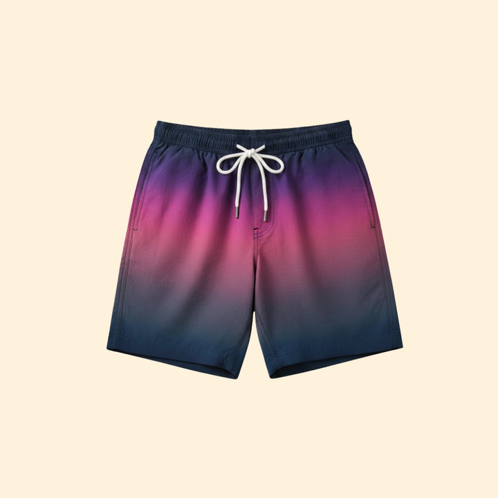 Men's Gradient Shorts with Drawstring Waistband