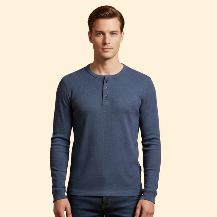 Men’s Henley T-shirt Button Placket