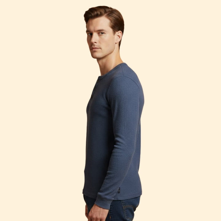 Men’s Henley T-shirt Button Placket