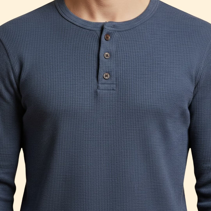 Men’s Henley T-shirt Button Placket