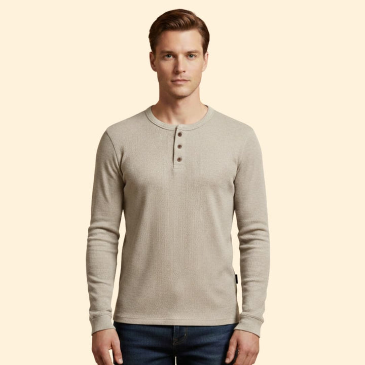 Men’s Henley T-shirt Button Placket