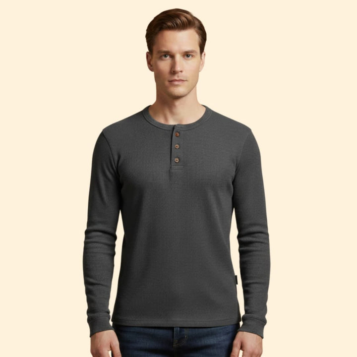 Men’s Henley T-shirt Button Placket