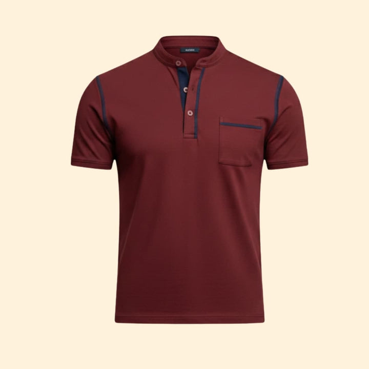 Men’s Henley T-shirt Chest Pocket