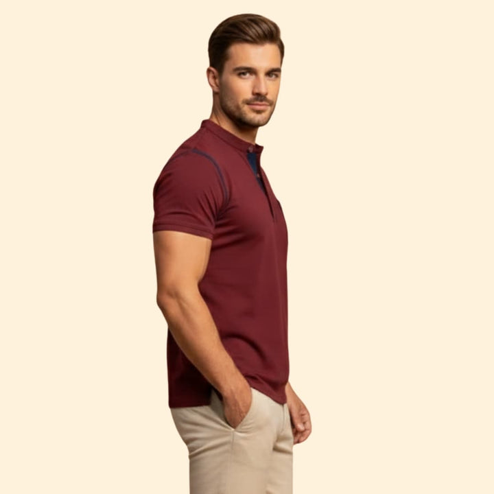Men’s Henley T-shirt Chest Pocket