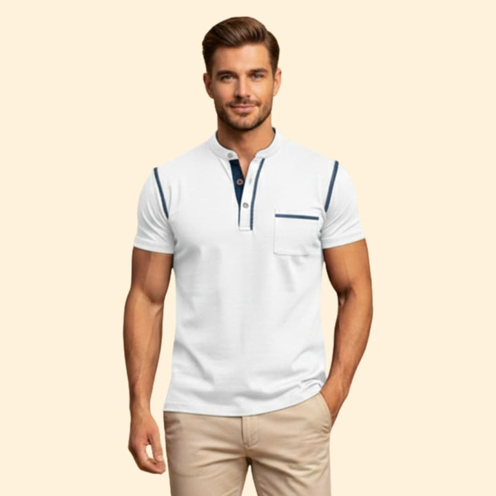 Men’s Henley T-shirt Chest Pocket