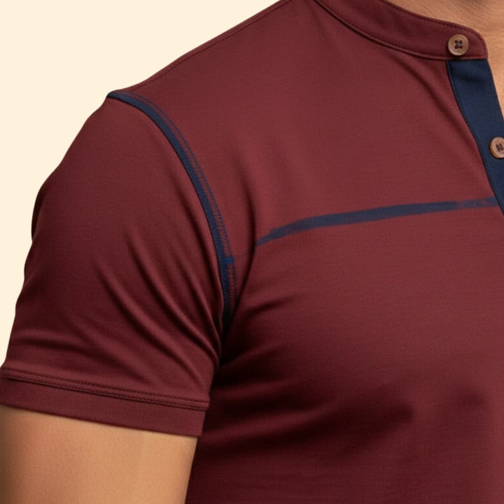 Men’s Henley T-shirt Chest Pocket
