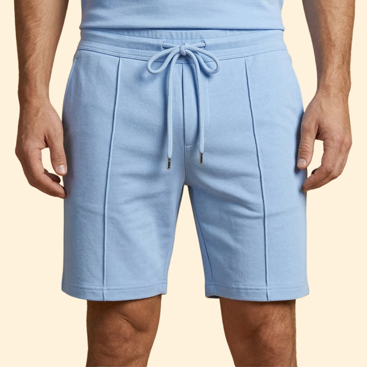 Men’s High Collar Shirt with Pull-On Shorts