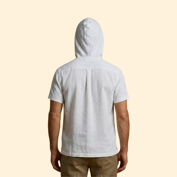 Men’s Hooded Shirt with Button Closure
