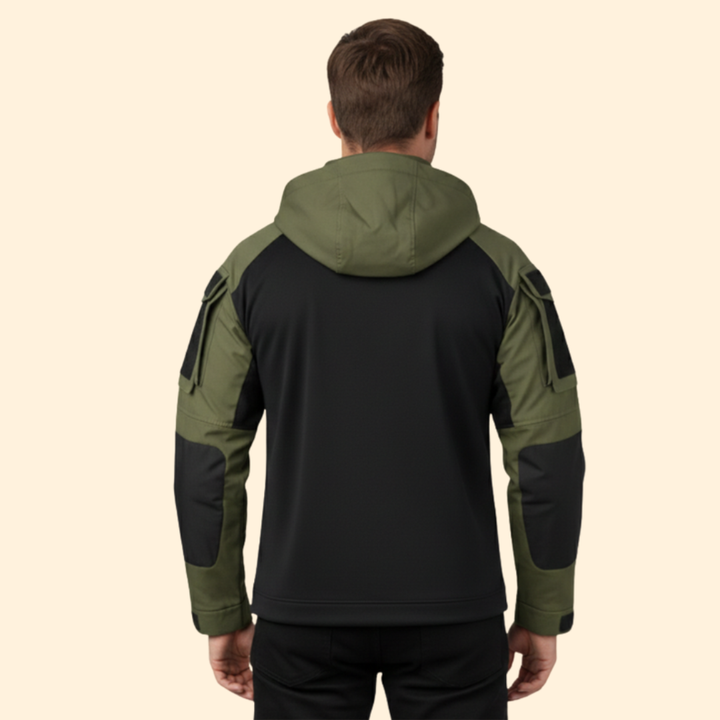 Men’s Hooded Tactical Jacket with Half Zipper