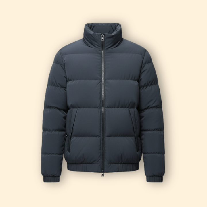Men’s Puffer Jacket with Stand Collar