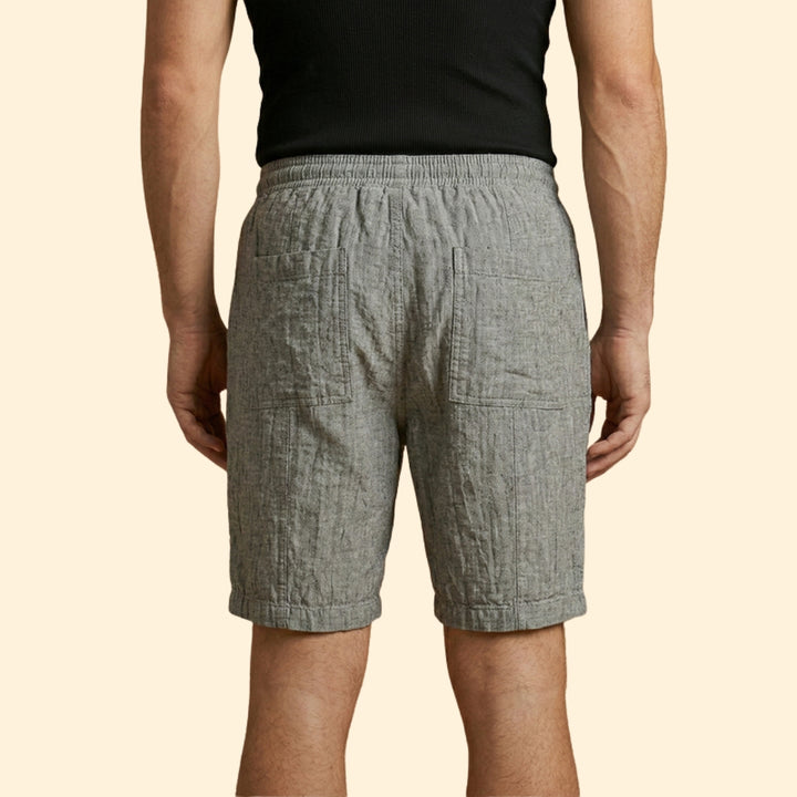 Men's Knee-Length Shorts with Drawstring Waistband