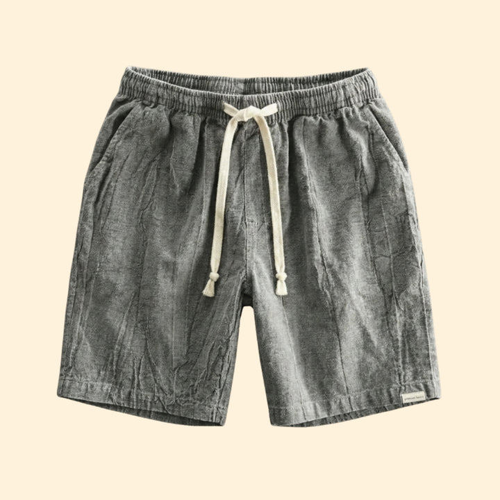Men's Knee-Length Shorts with Drawstring Waistband