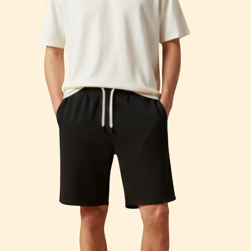 Men’s Knee-Length Shorts with Drawstring