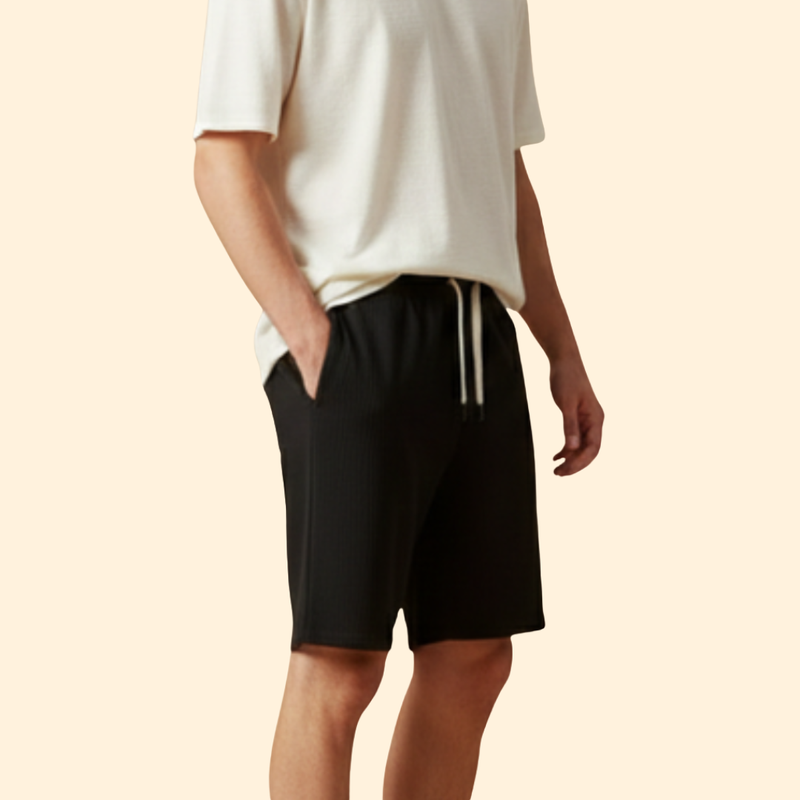 Men’s Knee-Length Shorts with Drawstring