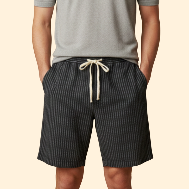 Men’s Knee-Length Shorts with Elastic Waistband