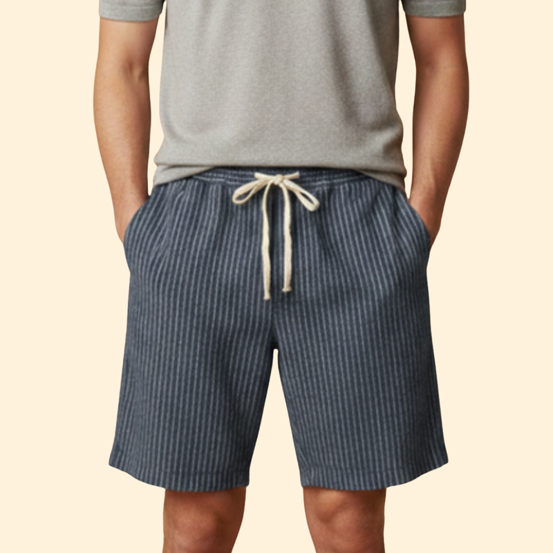 Men’s Knee-Length Shorts with Elastic Waistband