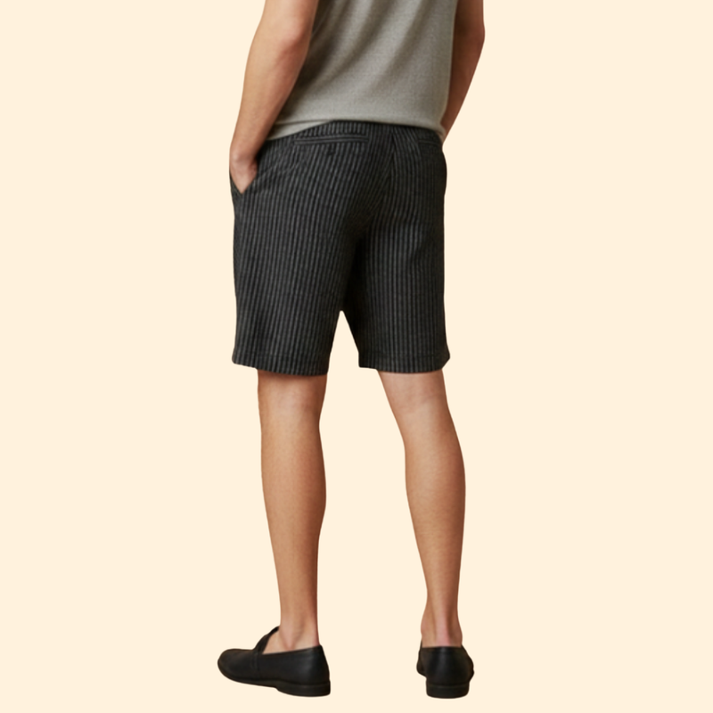 Men’s Knee-Length Shorts with Elastic Waistband