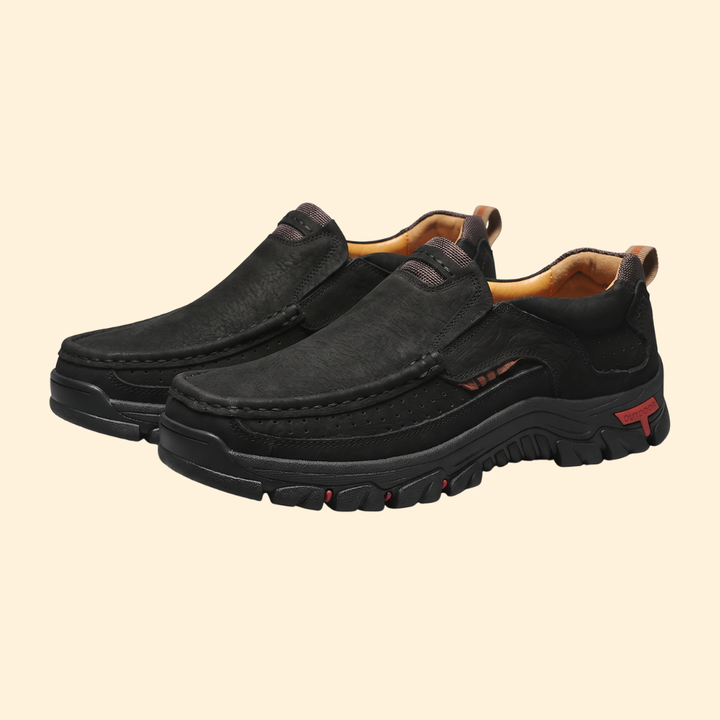 Men's Leather Loafers with Lug Sole