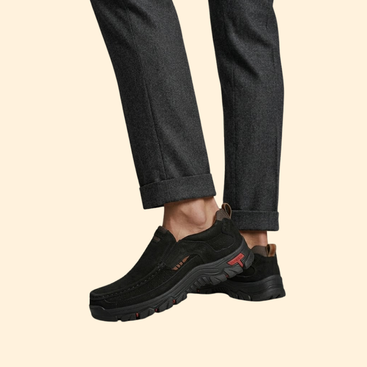 Men's Leather Loafers with Lug Sole