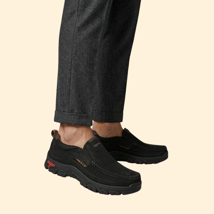 Men's Leather Loafers with Lug Sole