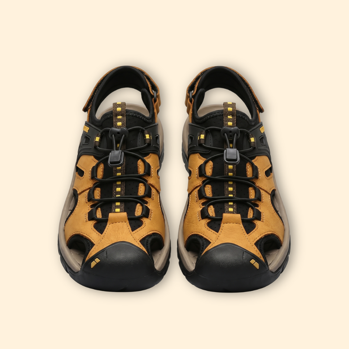 Men's Leather Sandals with Lacing