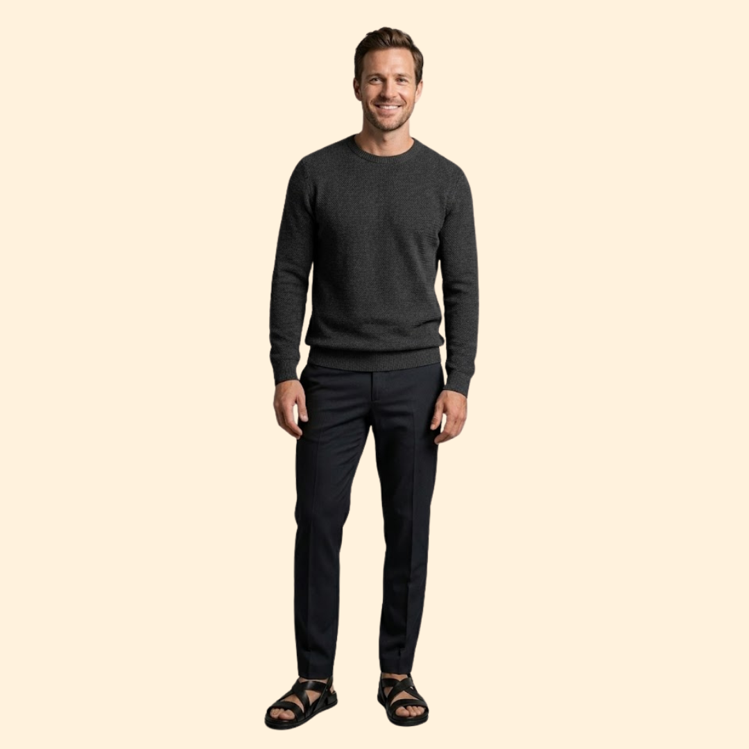 Men's Leather Sandals with Straps