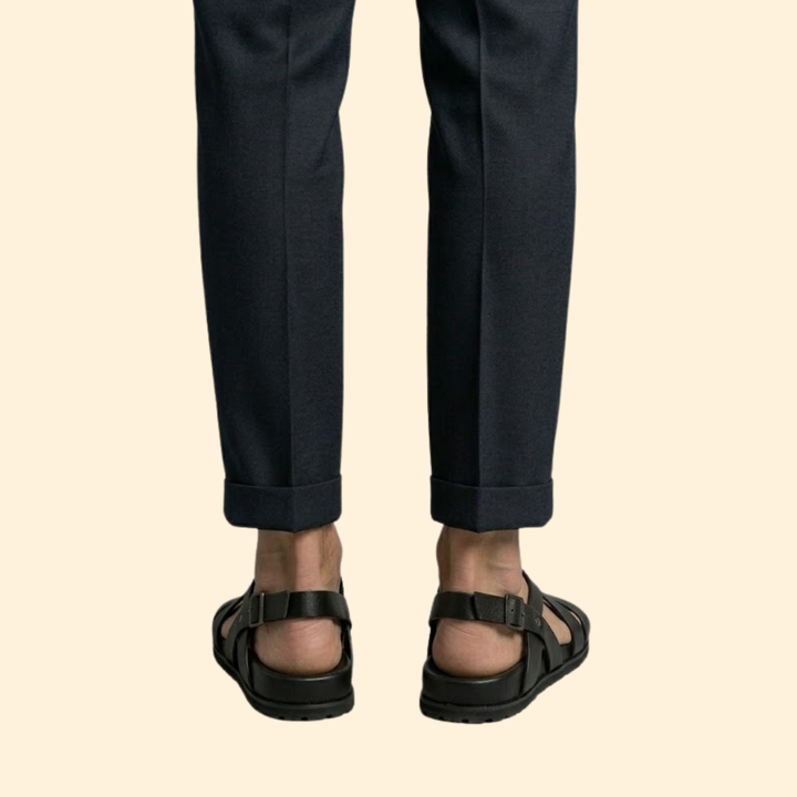 Men's Leather Sandals with Straps