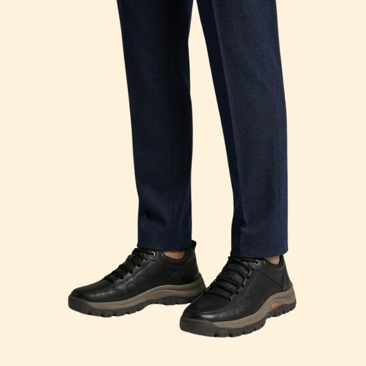 Men’s Leather Shoes with Orthopedic Footbed