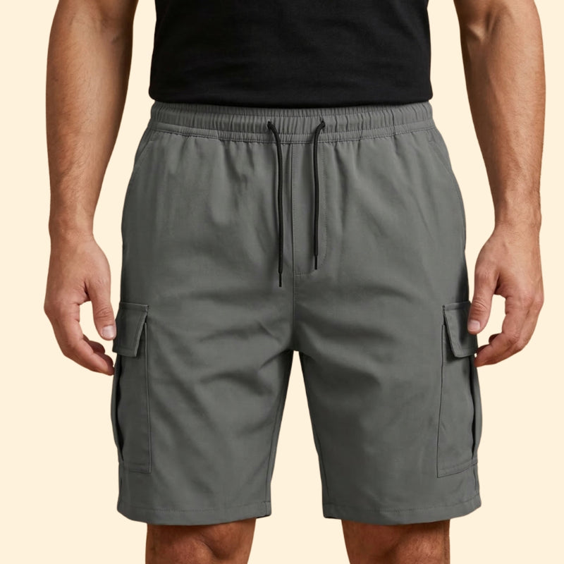 Men’s Lightweight Cargo Shorts with Drawstring Closure