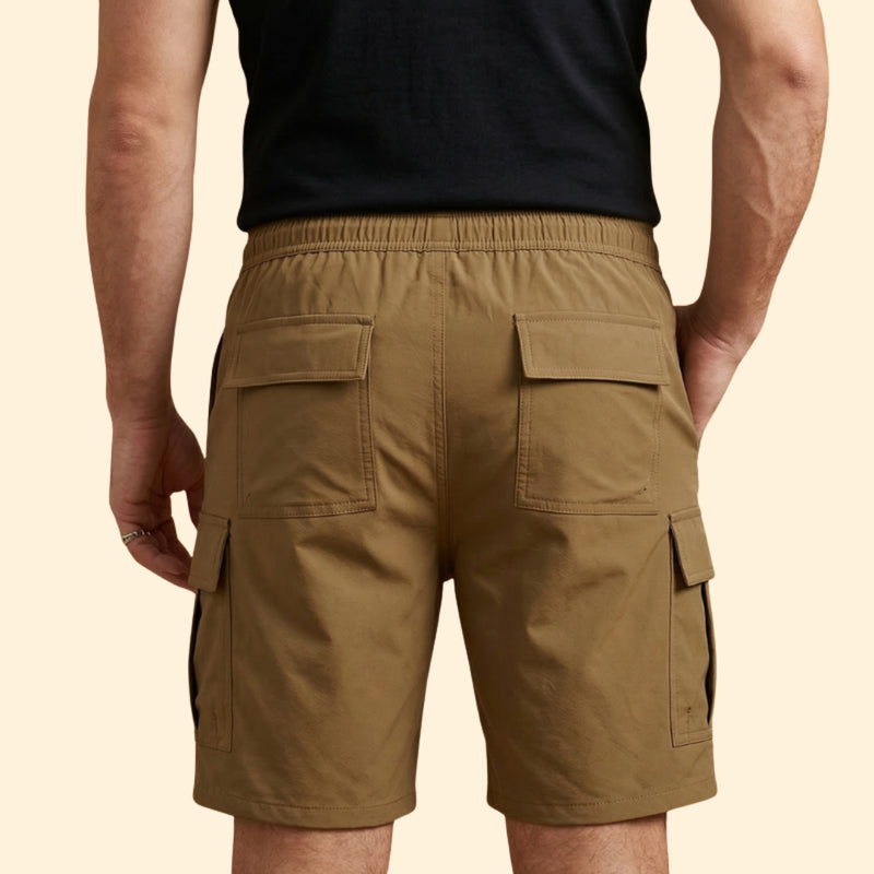 Men’s Lightweight Cargo Shorts with Drawstring Closure