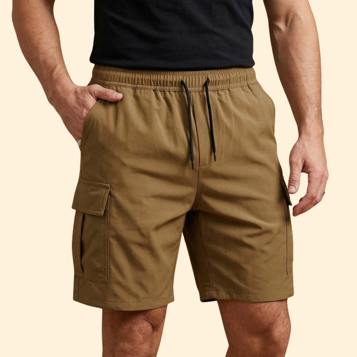 Men’s Lightweight Cargo Shorts with Drawstring Closure