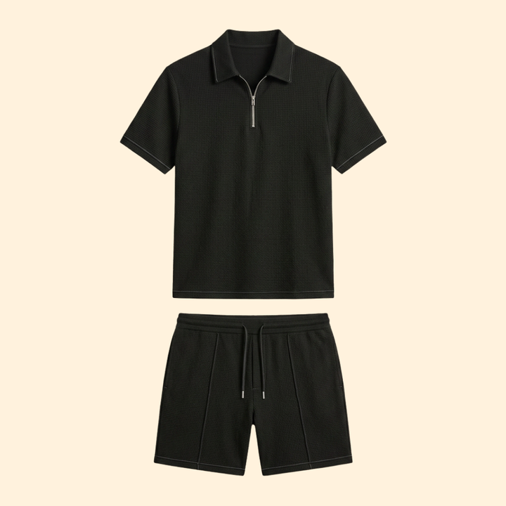 Men’s Lightweight Two-Piece Set with Zip Detail