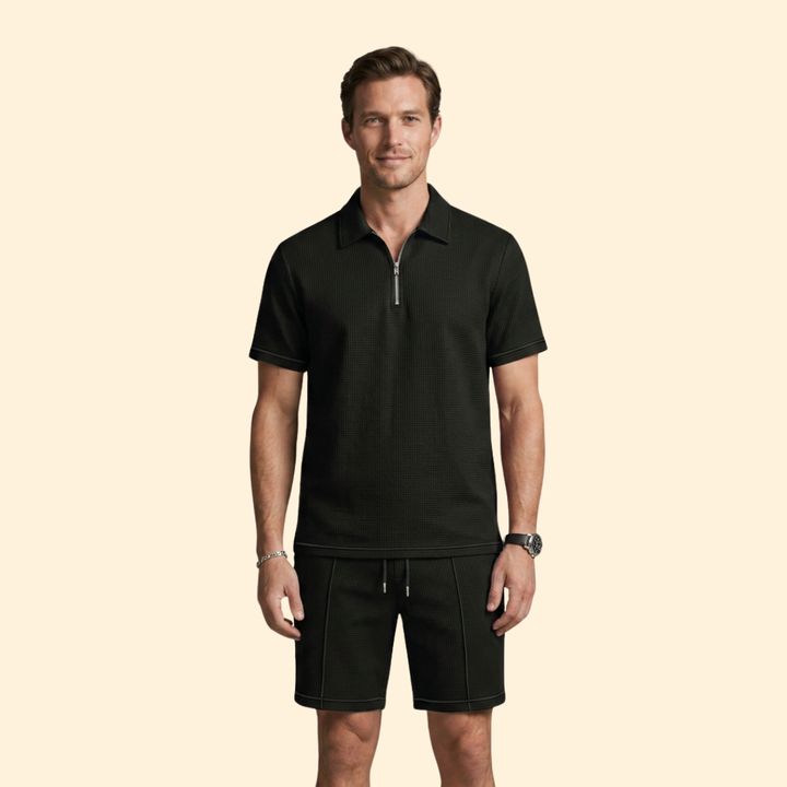 Men’s Lightweight Two-Piece Set with Zip Detail