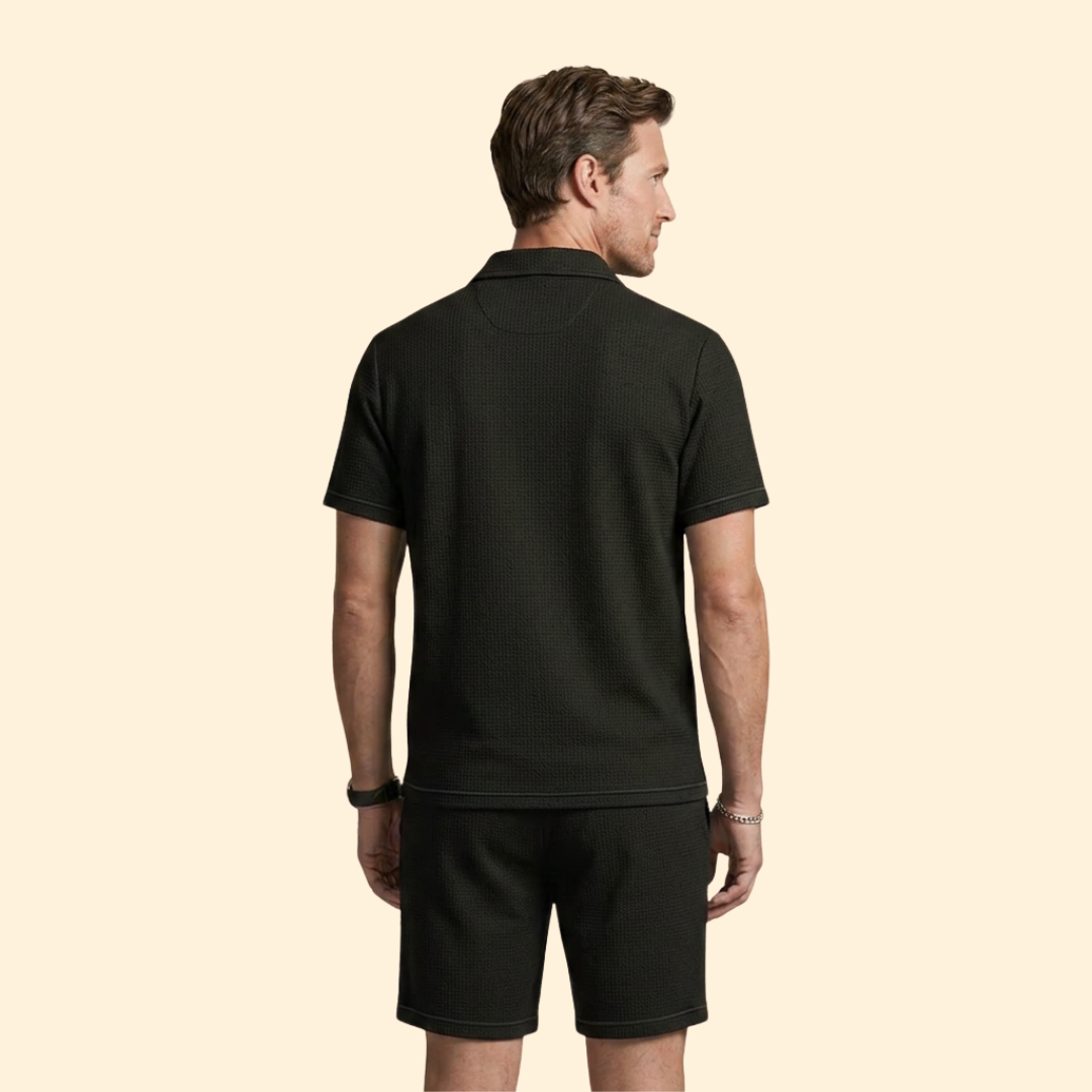 Men’s Lightweight Two-Piece Set with Zip Detail
