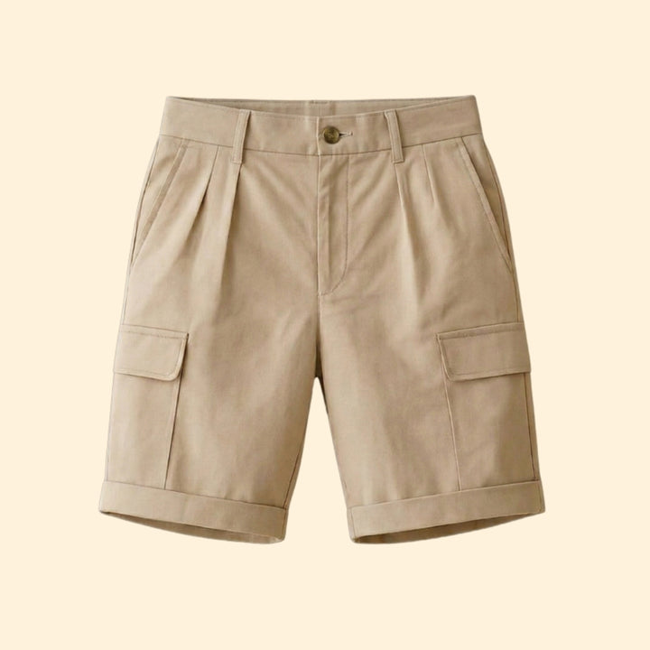 Men's Linen Blend Cargo Shorts with Belt