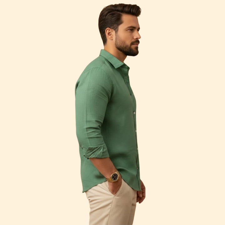 Men's Shirt with Open Collar Design