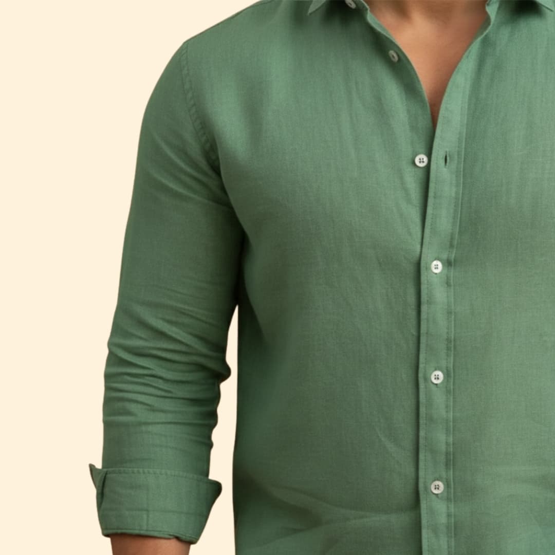 Men's Shirt with Open Collar Design