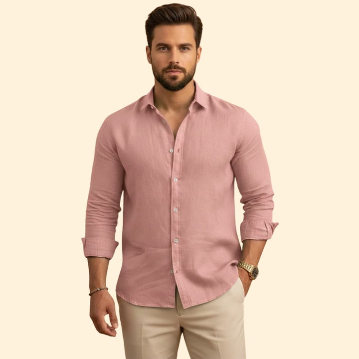 Men's Shirt with Open Collar Design