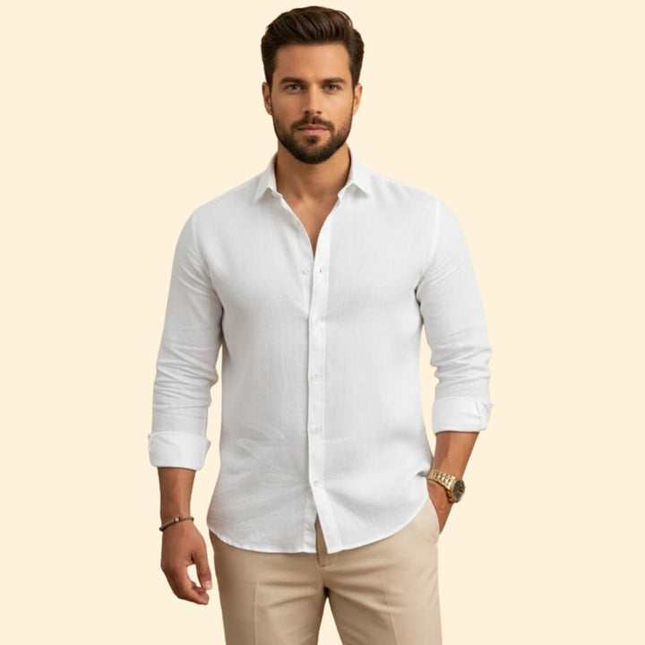 Men's Shirt with Open Collar Design