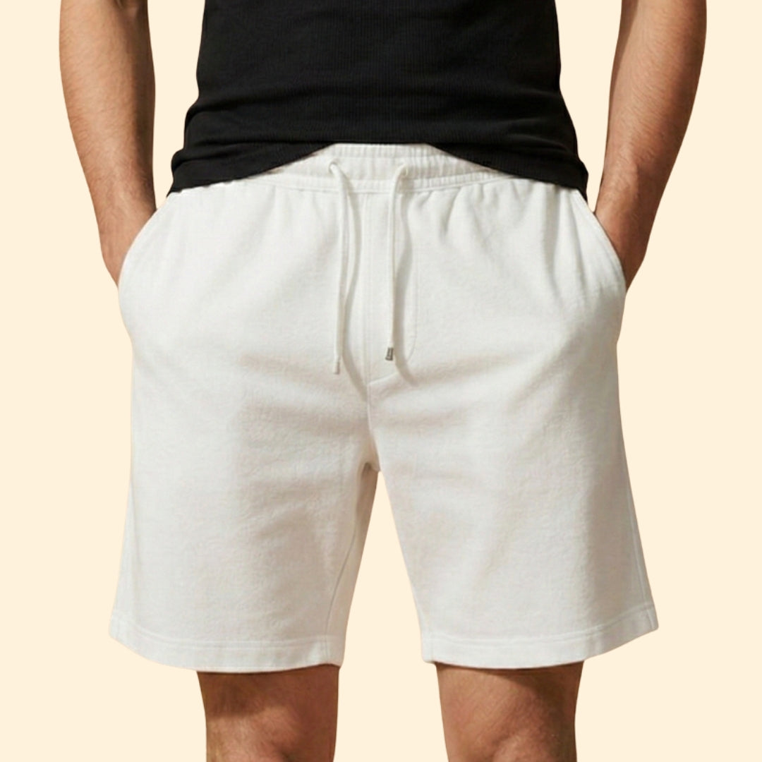 Men's Linen Shorts with Drawstring Waistband