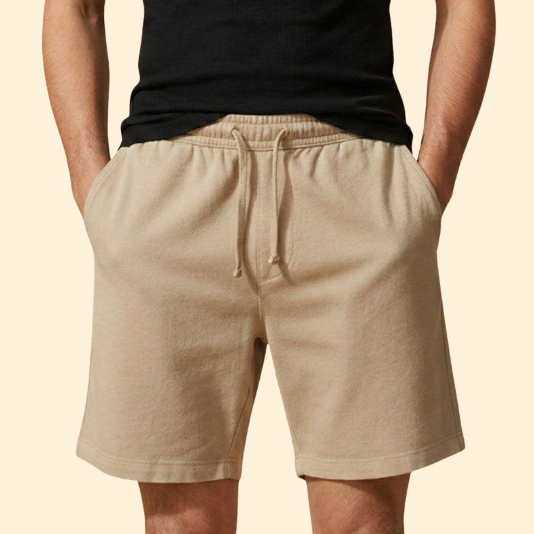 Men's Linen Shorts with Drawstring Waistband