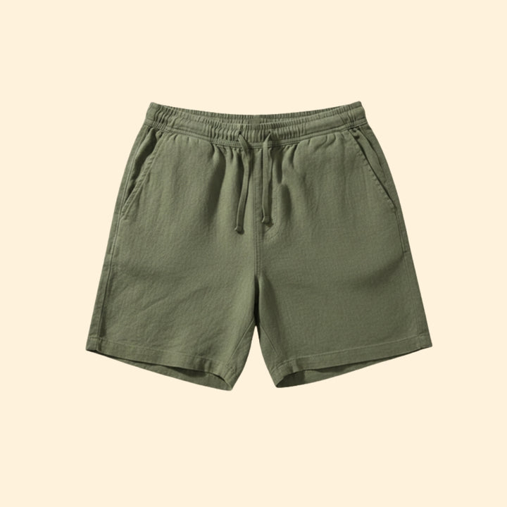 Men's Linen Shorts with Drawstring Waistband
