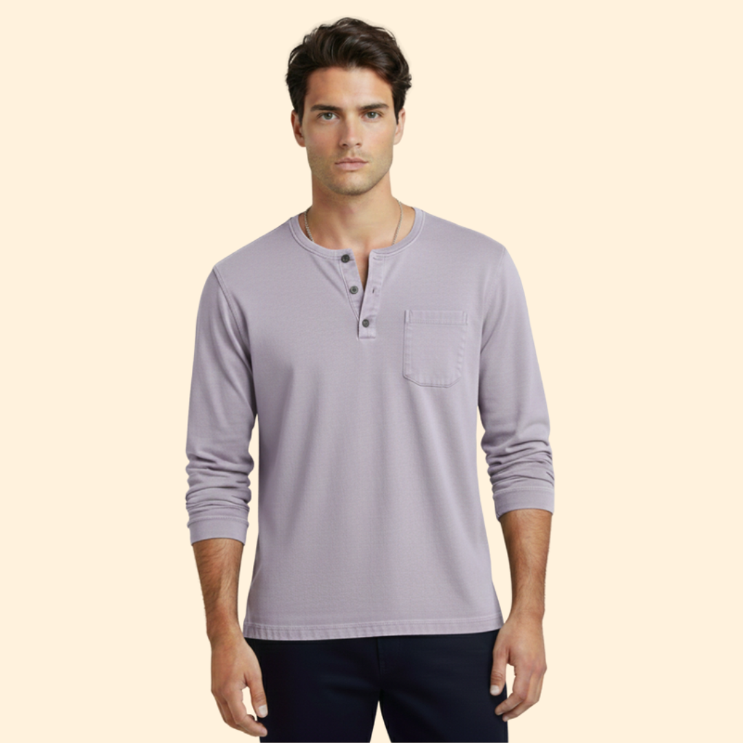 Men’s Long-Sleeve T-Shirt with Chest Pocket