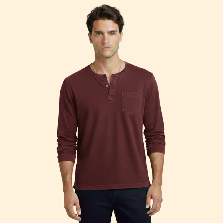 Men’s Long-Sleeve T-Shirt with Chest Pocket