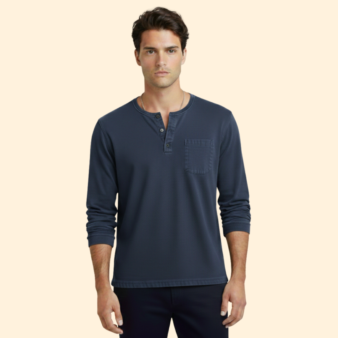Men’s Long-Sleeve T-Shirt with Chest Pocket