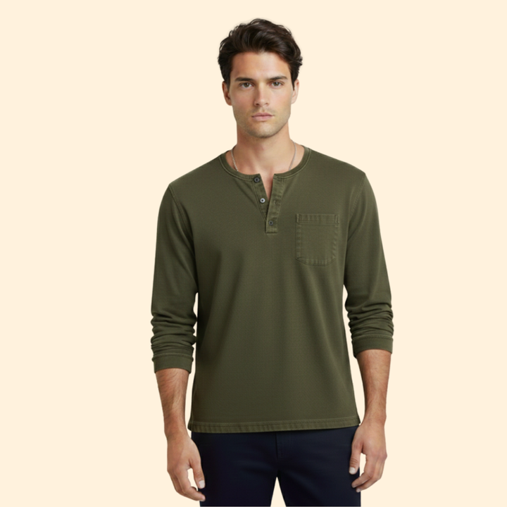 Men’s Long-Sleeve T-Shirt with Chest Pocket