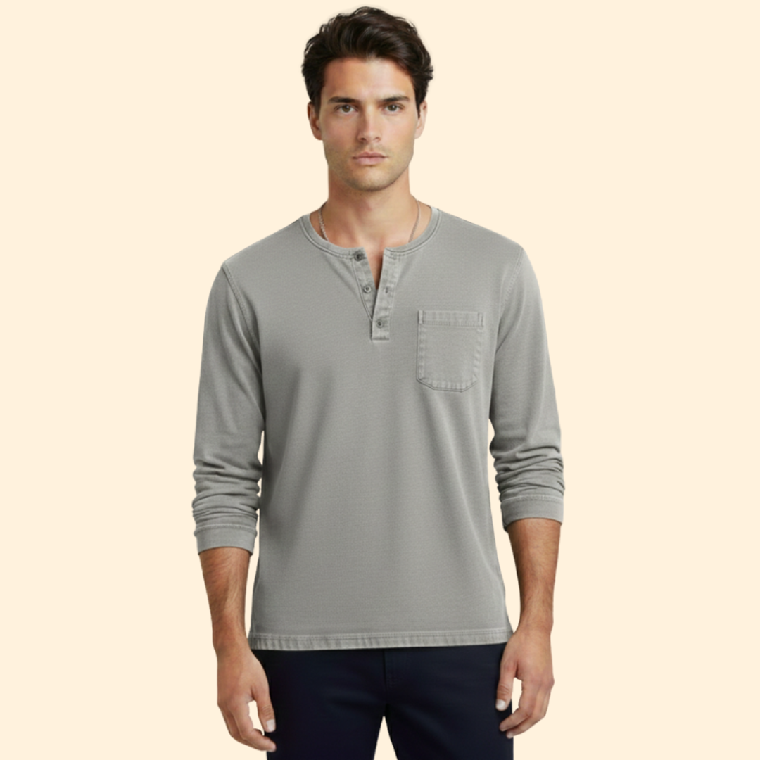 Men’s Long-Sleeve T-Shirt with Chest Pocket