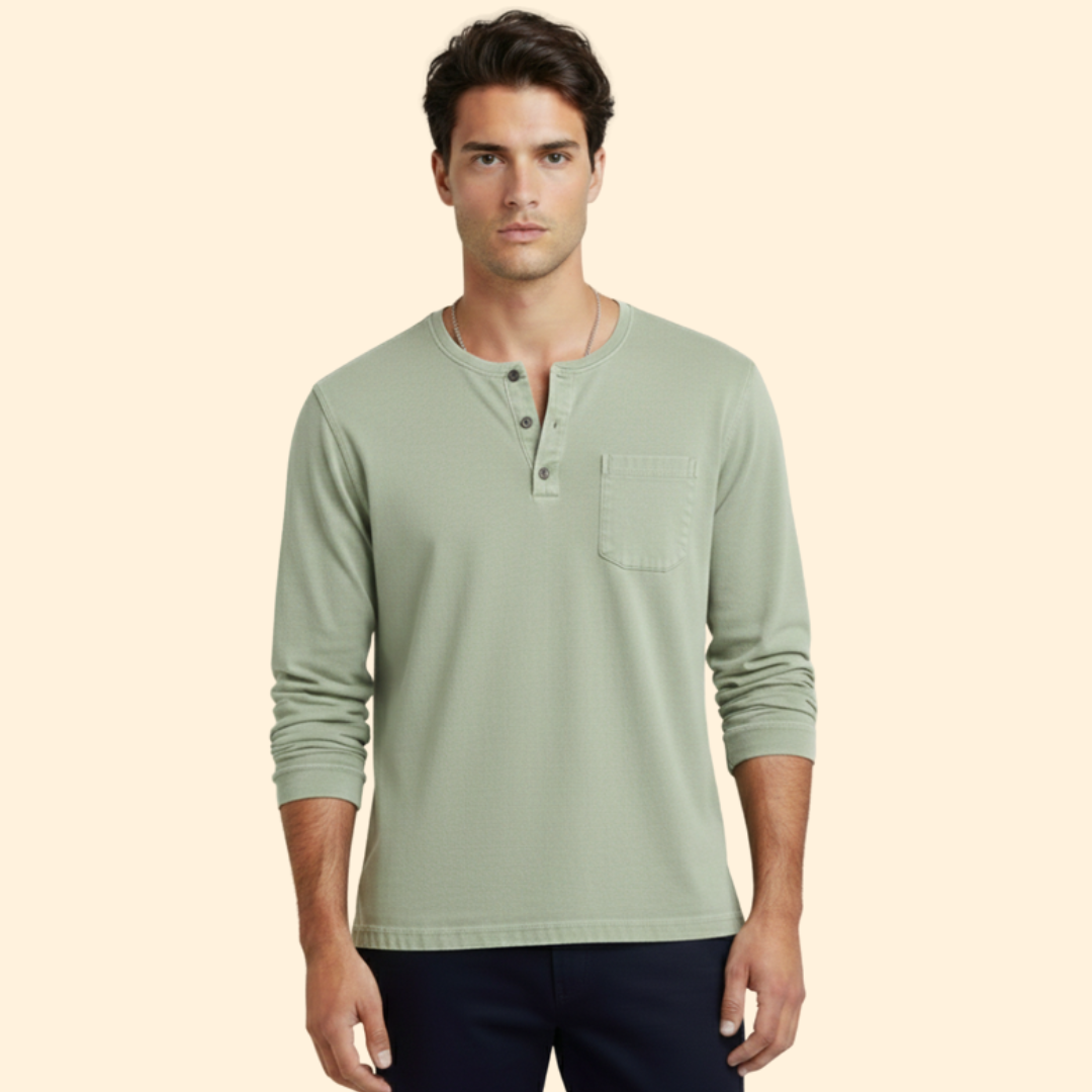 Men’s Long-Sleeve T-Shirt with Chest Pocket